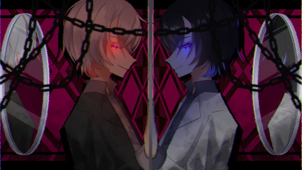 MNQL166's tweet photo. 双子　 #創作 https://t.co/LNXownC5Ls
