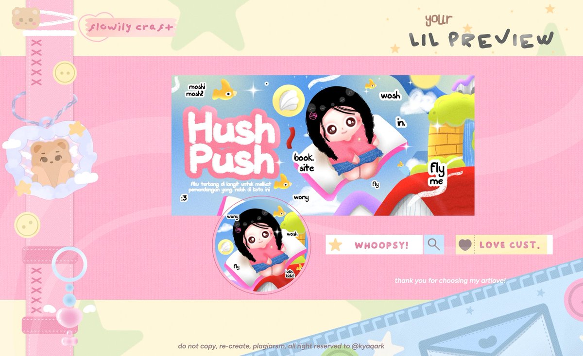 kyaqark's tweet image. Help rt? Thank you 🫶🏻

Hayyii aku ada layout Wabis dari katalog Topi kue &amp;amp; Whoopsy, price 20k/each dan udah free retext iaa.. yang mau bisa dm aku 🩷 aku juga open by request 🫰🏻

#zonauang