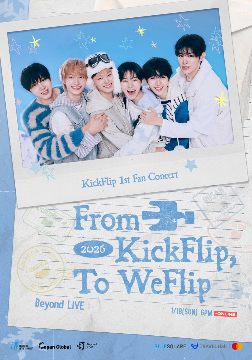 kickflip_jype's tweet image. 2026 KickFlip FAN-CON 
𝐅𝐫𝐨𝐦 𝐊𝐢𝐜𝐤𝐅𝐥𝐢𝐩, 𝐓𝐨 𝐖𝐞𝐅𝐥𝐢𝐩 ❄️ in SEOUL
Beyond LIVE

2026.01.18 6PM (KST)

Ticket Open Notice: bit.ly/49pOiaD
Live: bit.ly/3L2KdRO
FANS: app.fans/community/kick…

#KickFlip #킥플립
#From_KickFlip_To_WeFlip