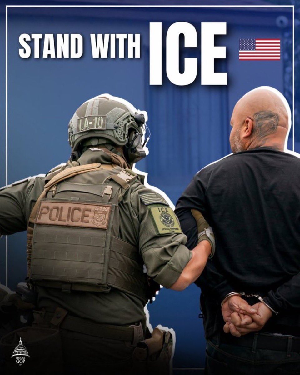 Victoria00025's tweet photo. DO YOU STAND WITH ICE? 🇺🇸

YES OR NO? 👇 https://t.co/SfMxjukN00