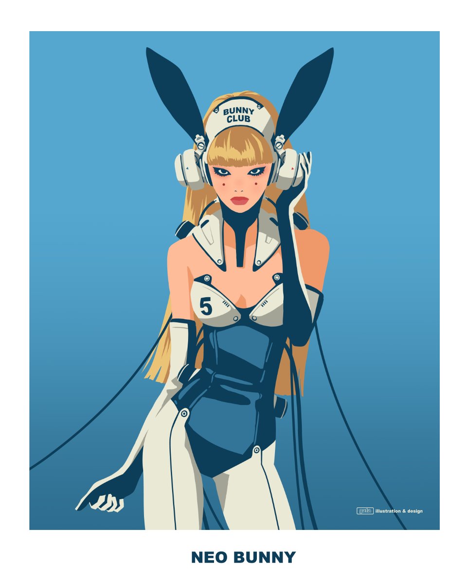 atelier_gata's tweet image. アイディアスケッチです🥰
作品タイル 「NEO BUNNY」 
10年後のバニーはこんな感じ希望🐰✨
たぶんAIロボットになってる😂✨

#人型ロボット
#ファッションイラスト