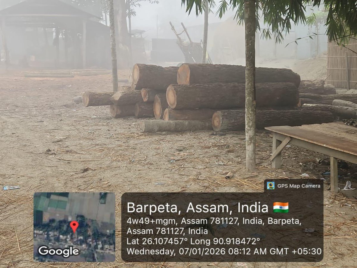 CentralAssam's tweet photo. The Protection Team Squad of @GoalparaForest division has successfully intercepted and seized a huge quantity of illegally felled timber from the Bhagmara Sor area on 7th January, 2026. This action has been carried out as part of our continuous effort to curb illegal logging and protect the forest resources.

@CMOfficeAssam
@cmpatowary
@assamforest 
@mkyadava