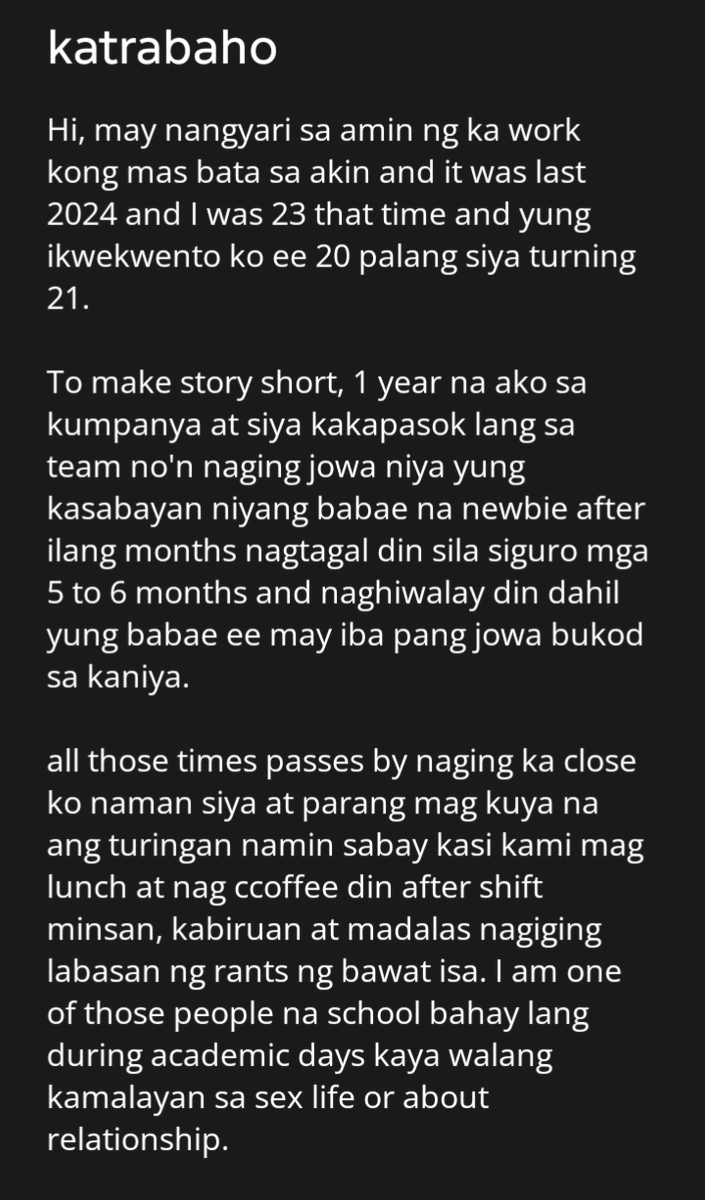 AlterOfan83223's tweet photo. Bagong Katrabaho na Kakahiwalay lang sa Jowa ang Unang Gumising sa Kanya sa Sarap
Pages 1-3
Sender: Left Out Workmate
#ConfessionOfanAlter752
#Officemate #Virgin https://t.co/1mO72rEmAI