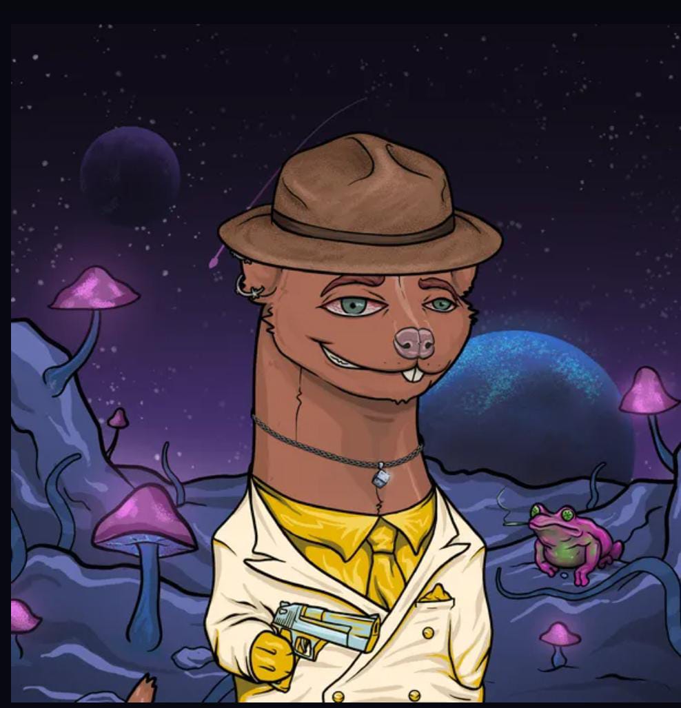 I have been drooling over the rank 2 <a href="/CronosCartel/">Cronos $Cartel</a>  Mink #952, the golden mink. So i got one distant relative of his! So proud my achievements before the price of <a href="/CronosCartel/">Cronos $Cartel</a>  mink goes up higher.

"Hands up and hand over the money!", says my mink hahaha

Are you grabbing yours