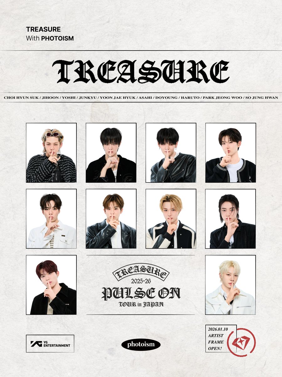 yg_treasure_jp's tweet image. [💎] #TREASURE_INFO

「TREASURE × Photoism」

／
限定コラボレーションフレーム
第2弾のビジュアルを公開❣️
＼

第2弾はクールで大人な撮り下ろしビジュアル✨
ぜひ第1弾フレームと合わせてお楽しみください🖤

🗓️1月10日(土) ～ 2月11日(水･祝)

🔗詳細はこちら
ygex.jp/treasure/news/……