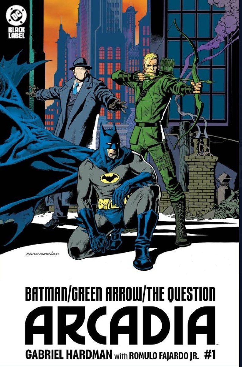 dcuworld's tweet image. Batman/Green Arrow/The Question: Arcadia #1 cover by Kevin Nowlan