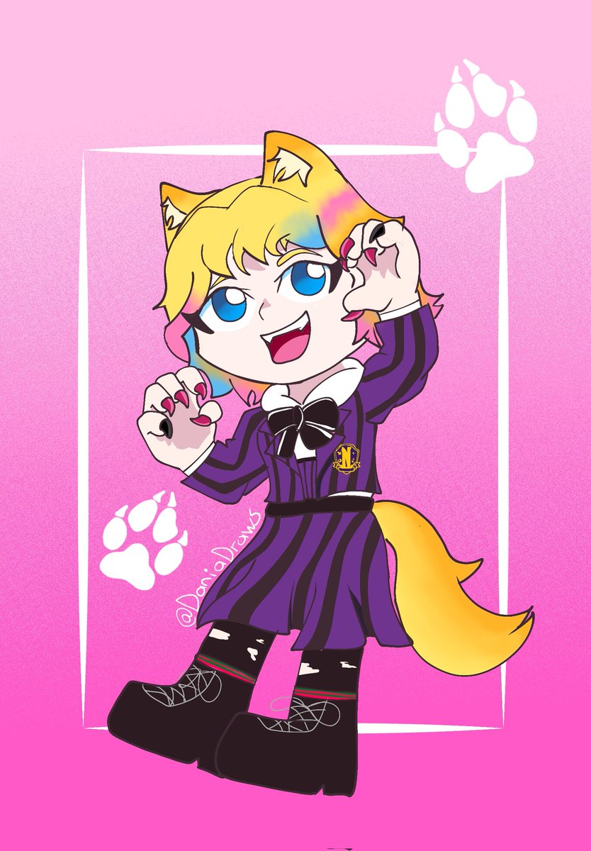 DaniaDraws's tweet photo. First drawing of the year! It's been a while since I drew Enid, and now it's in my new style. 🐺💖
#Wednesday #enidsinclair https://t.co/Apo0I6NuqW