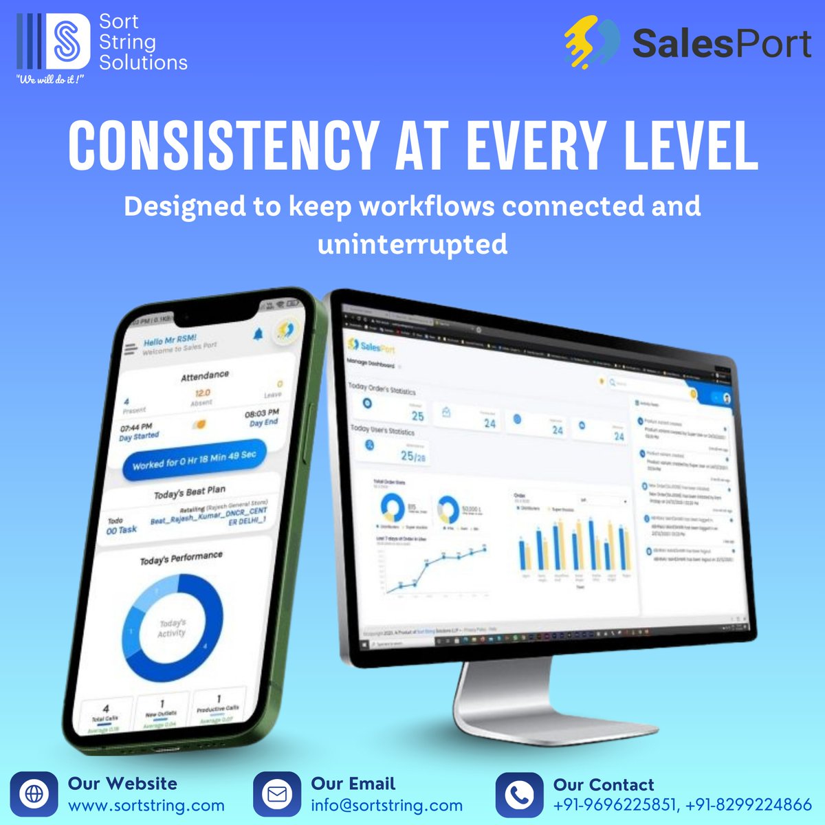 sort_string's tweet photo. When information stays aligned across screens and teams, work feels effortless.

Built to keep workflows connected — not constantly corrected.

#SalesPort #SortStringSolutions #ConsistentSystems #BusinessAutomation #DigitalOperations https://t.co/TpAkJtIVK0