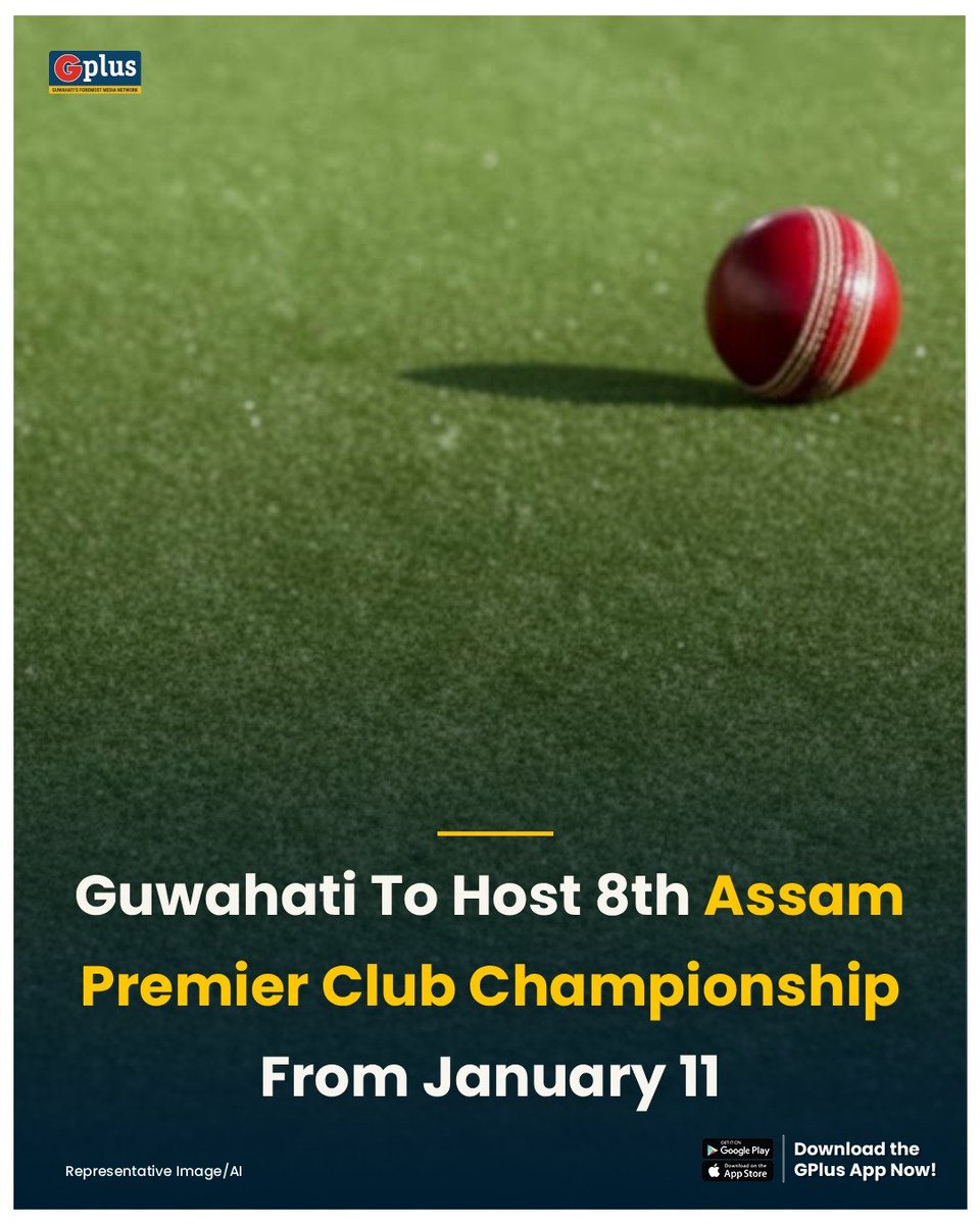 guwahatiplus's tweet image. NEWS | 8th Assam premier club championship Guwahati leg to begin on January 11

The Guwahati Sports Association (#GSA), under the aegis of the Assam Cricket Association (#ACA), is set to organise the 8th Assam Premier Club Championship (Guwahati Leg) 2025–26.

The championship