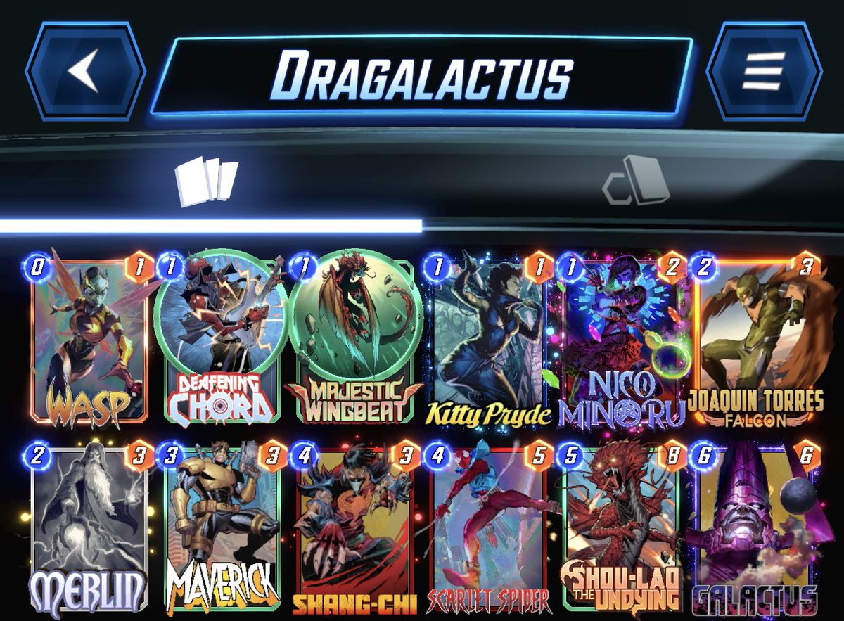 bullseye_qwerty's tweet image. Infinite on Day 1.5 -

It was a very smooth climb. Bounced around a little bit between 96-98.

I usually use Negative to climb, but Shou Lao is too much fun.

73-93 - Dragon Breath
93-10 - Dragalactus

#MarvelSnap