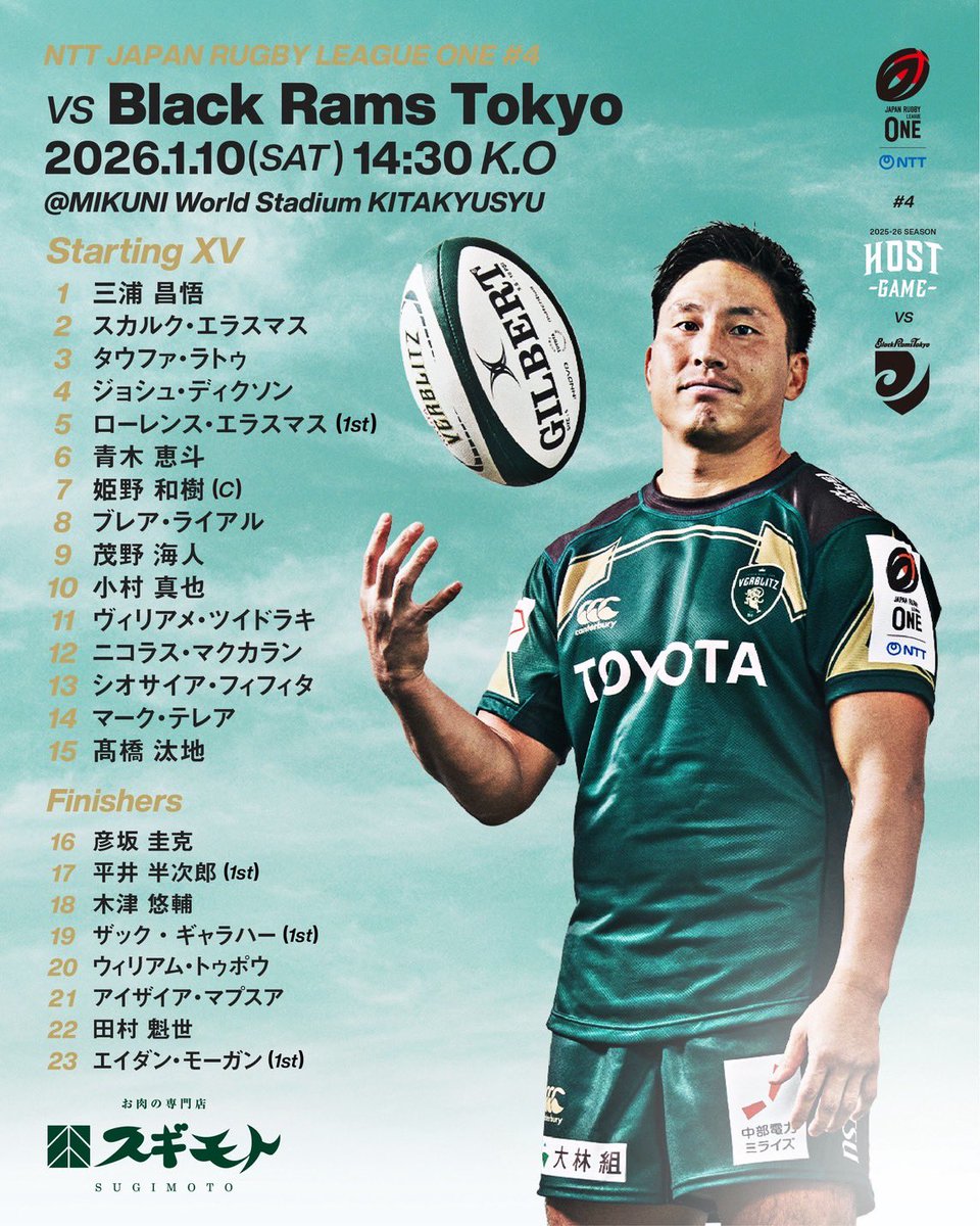 🎙️Game Members ＼ 🏆NTT JAPAN RUGBY LEAGUE ONE 第4節⚡️ 🗓️1
