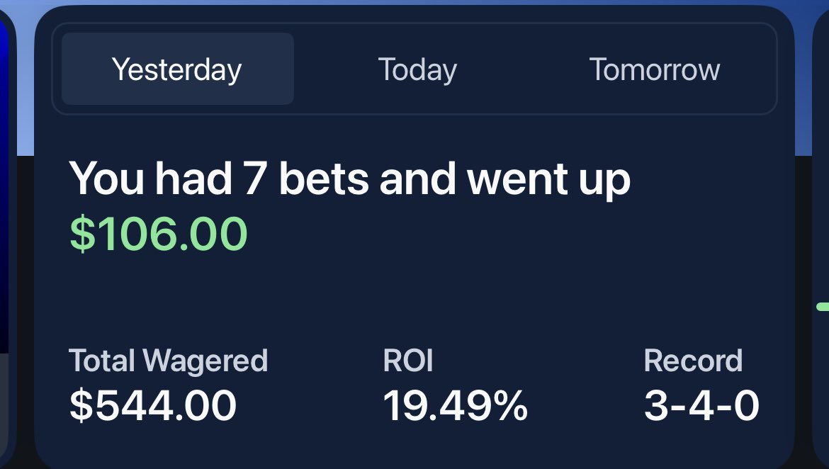 ChippyBets's tweet image. Didn’t get to tweet any of my bets but it was a winning day. I’ll take it and move on 🫡