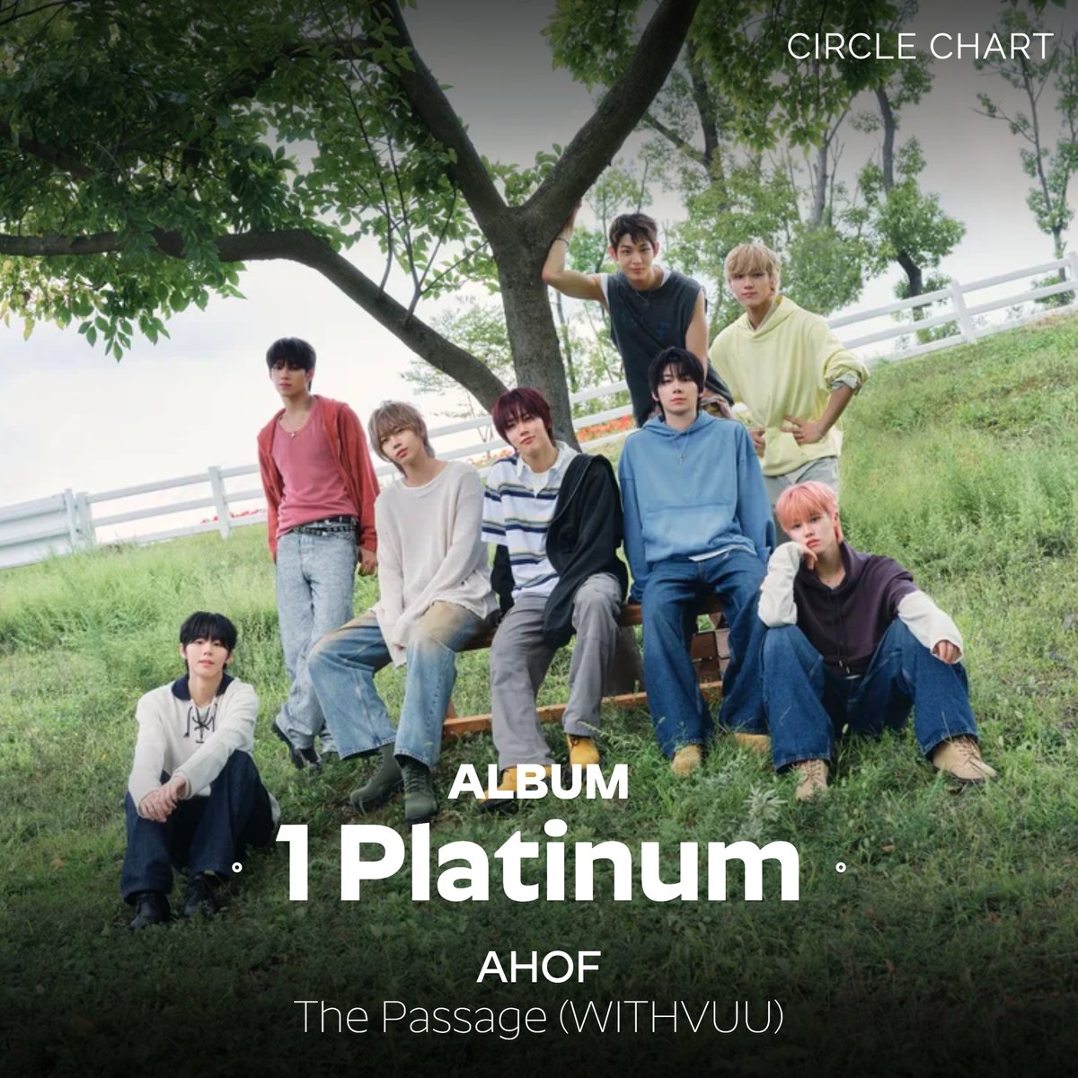 CIRCLE_CHART's tweet image. 🏆 CIRCLE CERTIFICATION

AHOF(아홉)이 'The Passage (WITHVUU)'로
써클인증 앨범부문 1Platinum을 달성했어요!

지금 써클차트 홈페이지에서 확인해 보세요🖤

#써클인증 #CIRCLECERTIFICATION
#AHOF #아홉 #ThePassage #WITHVUU