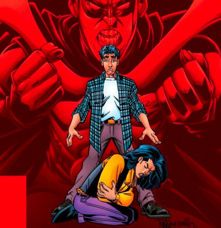 Tim drake finds out his gf is on her period and gets angry and possessed by bigger evil robin