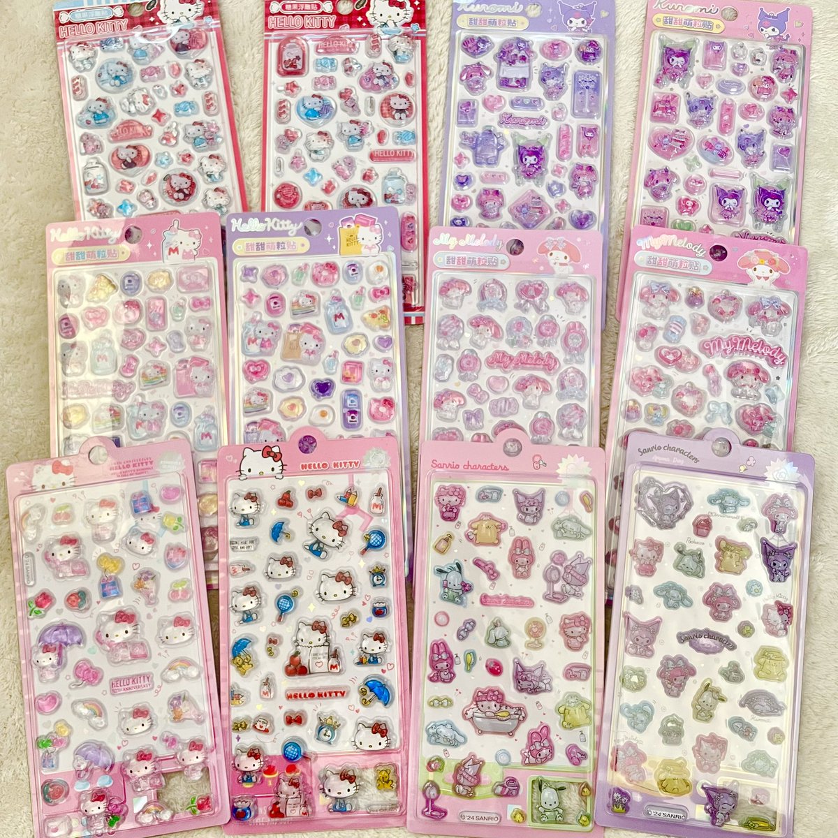 mio_oimoim's tweet photo. サンリオライセンスって言われてるシールとか色々🐜で買ってみた！
ブリスターついてるタイプはかなりいい感じでズレとかも殆どなしデザイン可愛い
もちろんボンドロじゃ無いけど企業HP見てみた限りちゃんとライセンスとってそうな感じ→ https://t.co/6vgfZSkWIv