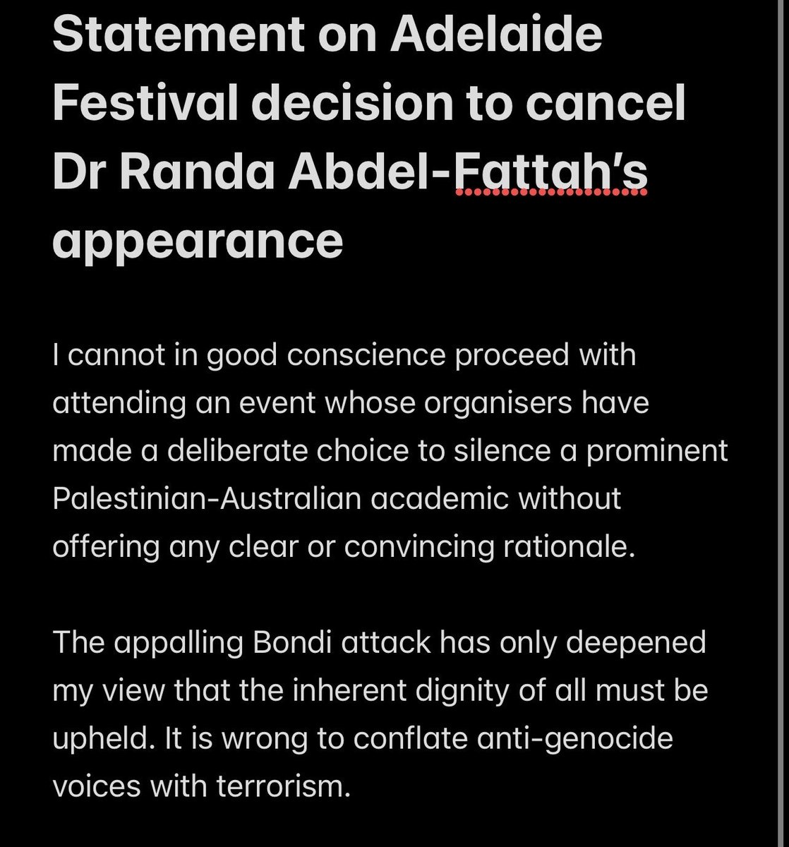 I stand with Randa and everyone standing against hate, genocide, oppression and terror. In all its forms.