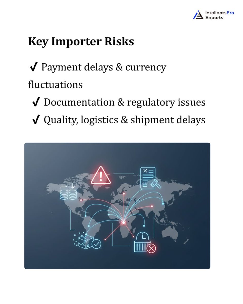IEra_Exports's tweet photo. 📦 Importer Checklist
Verify supplier credentials.
Check quality &amp; compliance.
Understand pricing, duties &amp; logistics.
Confirm documentation before shipment.
Preparation reduces risk in global trade.
#ImportExport #GlobalTrade #ImporterTips https://t.co/RkzVhttjp8