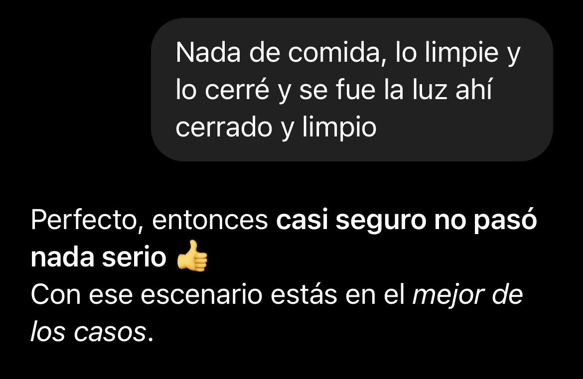 GcCond's tweet image. Gracias ChatGPT, ahora estoy tranquilo que a mi refri en mi depa está bien