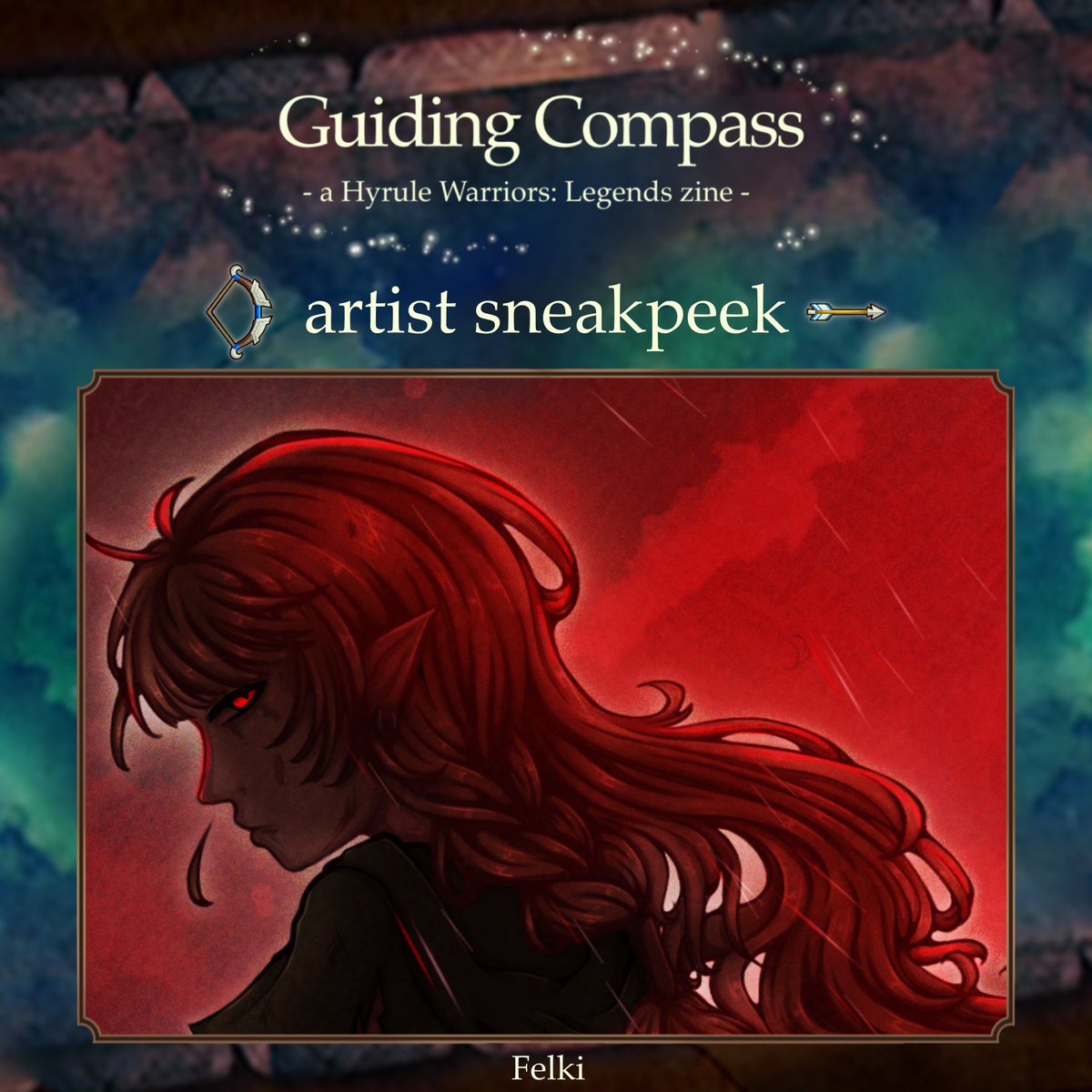 🧭CONTRIBUTOR PREVIEW🧭

From @/felkithecreator on Tumblr is an alternate take on our hero. When the Blood Moon rises, the shadows of the good-natured are sure to embrace its glow. 

Look forward to the zine release on the 21st of January!