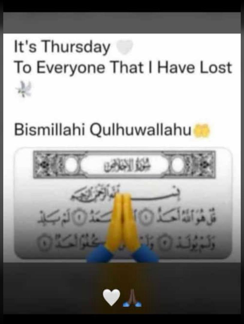 It’s Thursday…

To my dear parents and everyone who had return to the Almighty 🤲🥹🧎🏻 🕊️