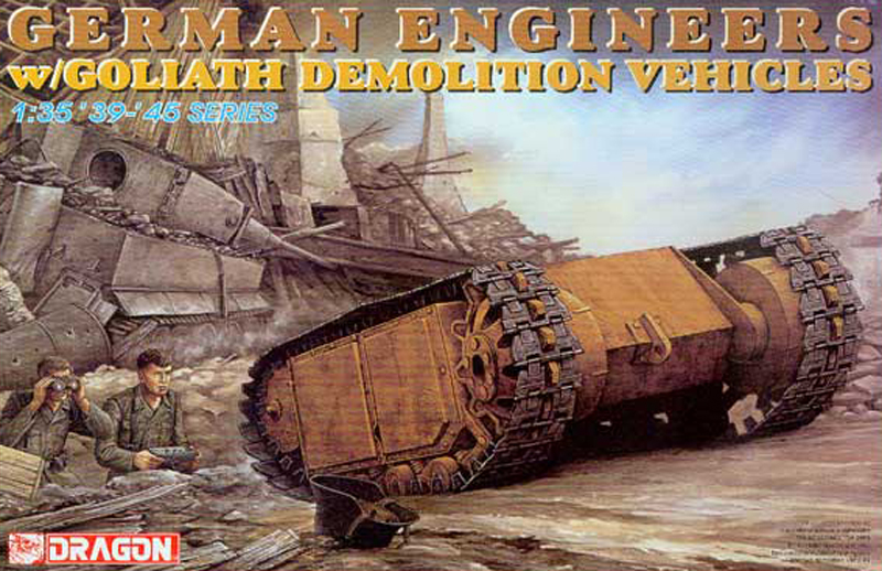 1/35 WW.II ドイツ軍 遠隔操作式爆薬運搬車 ゴリアテ w/工兵は、遠隔