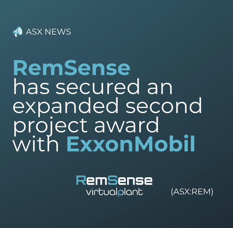 remsense's tweet photo. Winning work once matters. Being asked back matters more. RemSense has secured an expanded second project with @exxonmobil  after the successful delivery of its initial engagement, reflecting growing confidence in its scalable digital visualisation solutions.

Read more ->https://t.co/lX81D0uQtD 
#ASX $REM #exxonmobil #Asxnews #dronetech