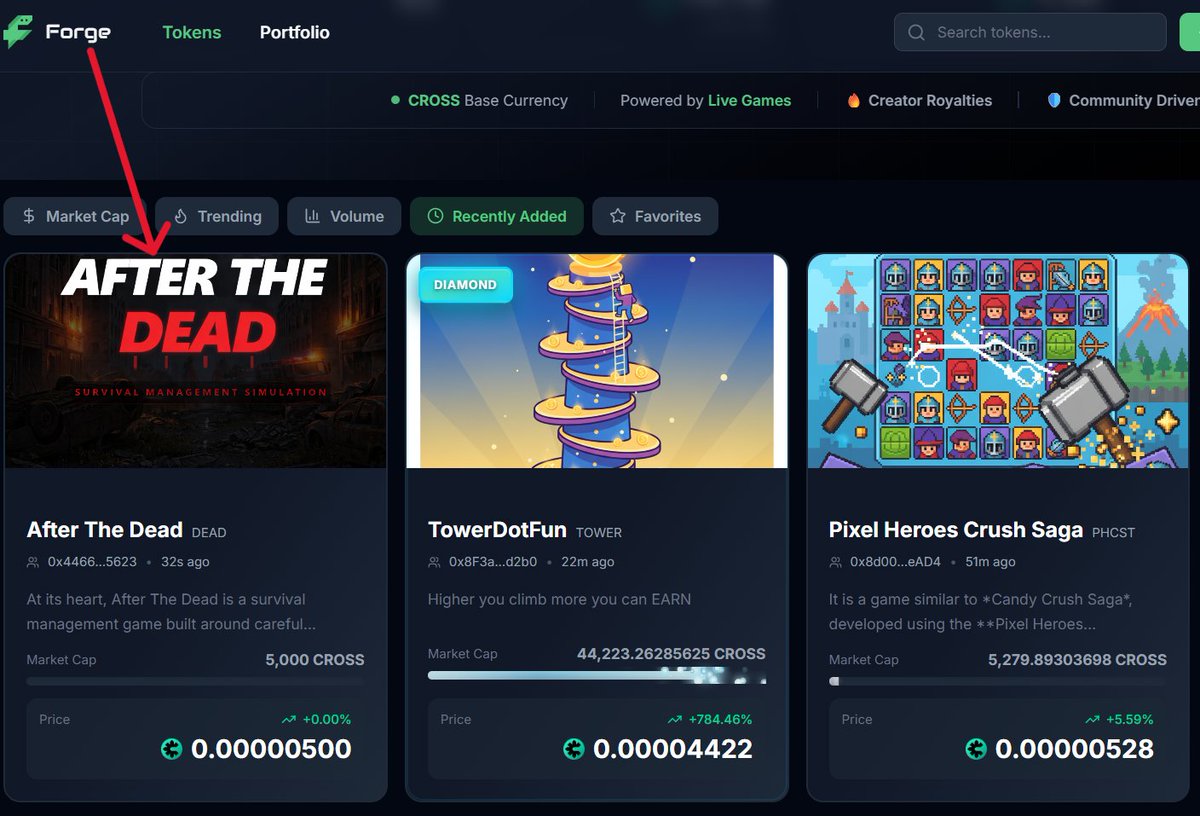 d4ywalked's tweet image. We are now live in 
Cross Forge -x.crosstoken.io/forge/token/0x…
After The Dead- verse8.io/w9n7f5N
@henrychang10000 you are welcome to test the token utility😉
Built with @Verse_Eight — 100% no-code. Powered by the @crosswave_xyz Game Jam Event 📷 #CROSSForge #Verse8 #crosswave