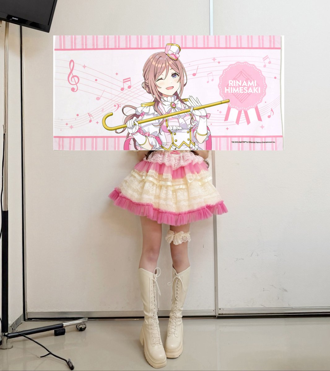 日比野さんの衣装でやるのが一番完成度高い👀いつかぜひ！ #タオル芸 #学マス #学園アイドルマスター #ラフラフ #姫崎莉波 #日比野芽奈