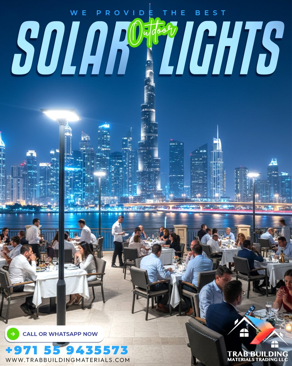 TrabLlc's tweet photo. 𝐎𝐮𝐭𝐝𝐨𝐨𝐫 𝐒𝐨𝐥𝐚𝐫 𝐋𝐢𝐠𝐡𝐭𝐬 𝐢𝐧 𝐃𝐮𝐛𝐚𝐢

Modern Outdoor Solar Pole Lights. No wiring required, easy to install... 

📲 𝘖𝘳𝘥𝘦𝘳 𝘕𝘰𝘸: +971 55 9435573
🌏 https://t.co/tuMyDTdLhc

#tbmt #solarlights #solarlights☀️ #solarlightsoutdoor #solarlightsystem https://t.co/IV7LEDDcSn