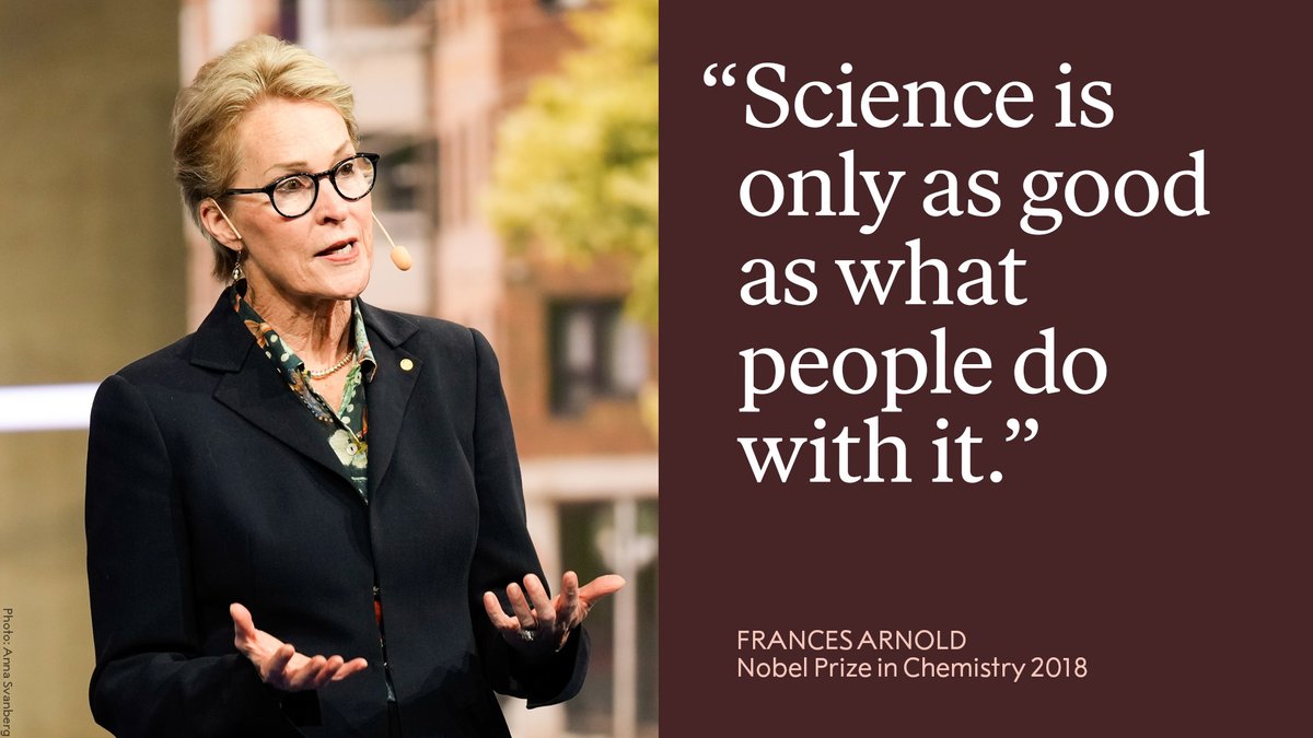 NobelPrize's tweet photo. For chemistry laureate Frances Arnold, science has to reach people in order to do good.

Watch her come together with laureates Paul Nurse, Jean Tirole and a host of other speakers at the Nobel Week Dialogue 'Health For All' where they discussed the role science can play in achieving equitable healthcare for everyone.

See more: https://t.co/BhJ2P9Lvcl