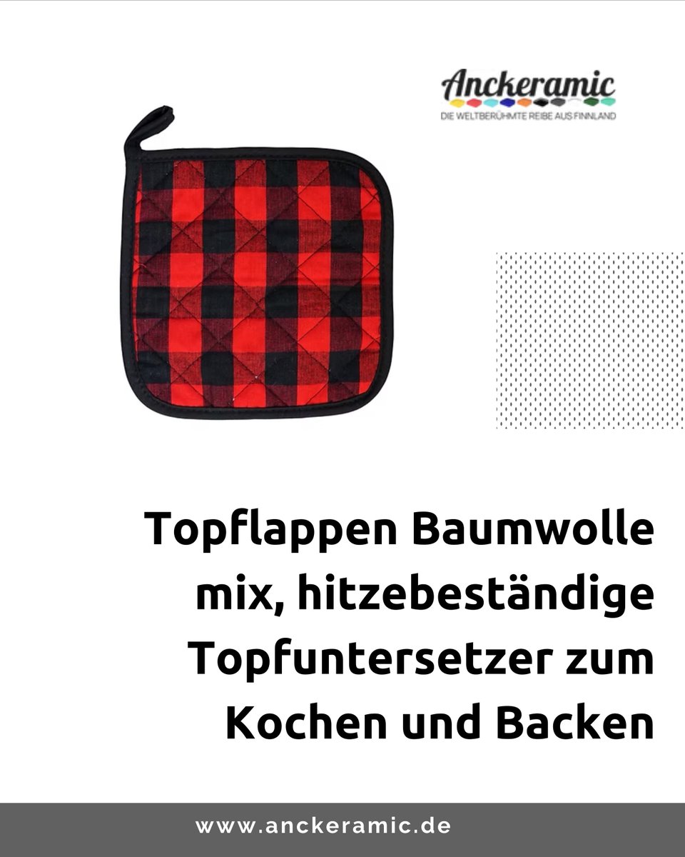 anckeramic's tweet image. AMRAMI Baumwoll-Topflappen-Set | Sichere Küchenbegleiter 🍳🔥 — Ein praktisches Paar beständiger Topflappen aus Baumwolle.

#küchenhelfer #kochen #backen #amrami #anckeramic #hitzeschutz #baumwolle #nachhaltigkeit 

🛒 Jetzt bestellen: anckeramic.de/product-page/a…