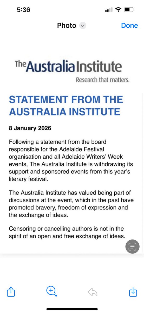 Strong statement from ⁦<a href="/TheAusInstitute/">Australia Institute</a>⁩