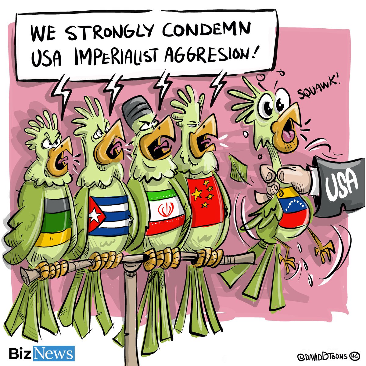 DavidDToons's tweet image. Birds of feather “Squawk” together. 

@BizNewsCOM