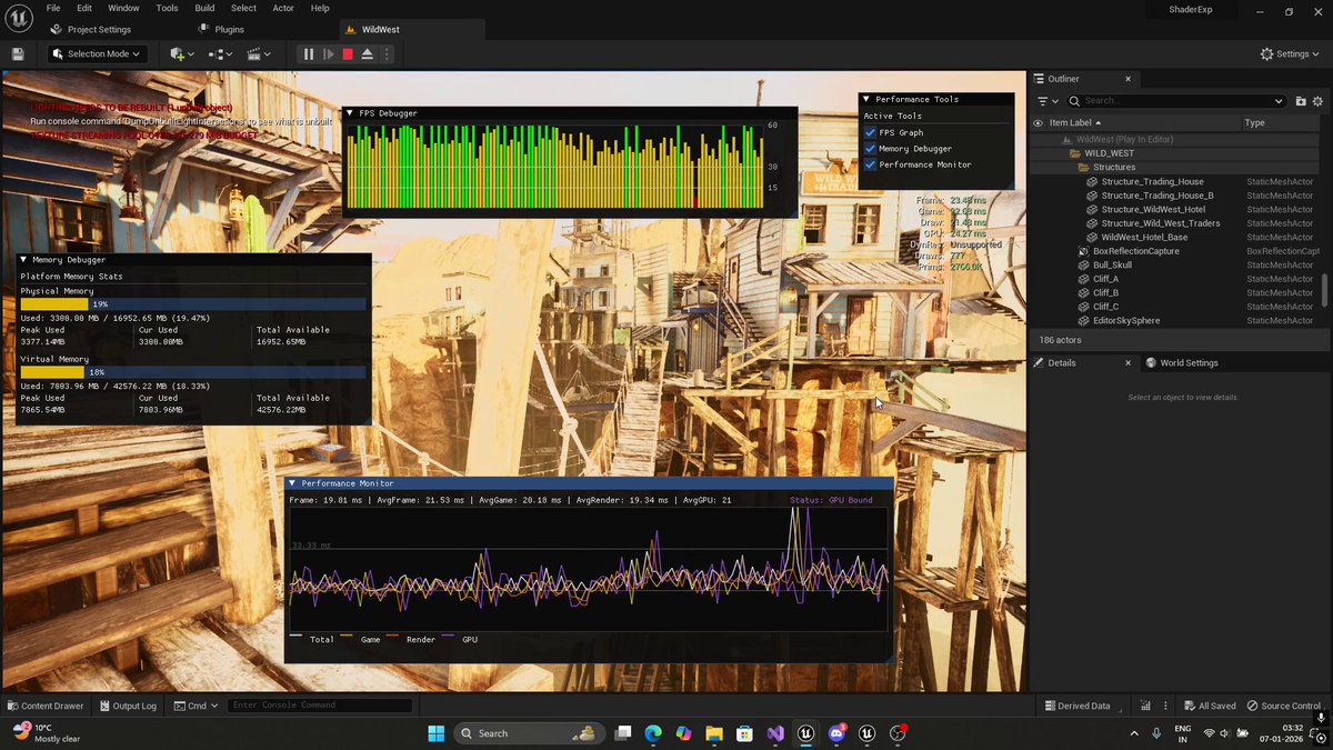 Visualizing performance stats builds intuition faster than staring at numbers.  I experimented with building lightweight profiling &amp; visualization tools in Unreal using ImGui.  

Full write-up:  medium.com/@GroundZer0/73…

#UnrealEngine #GameDev #TechArt #EngineTools  #ImGui