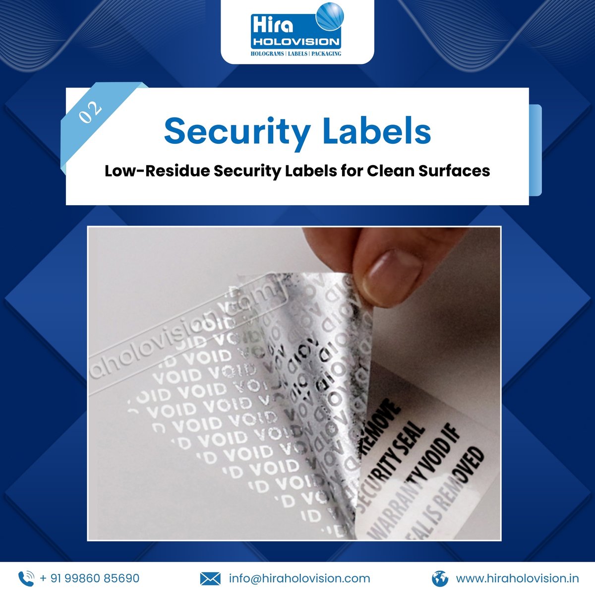 HHolovision's tweet image. Customized security labels protect, track, and authenticate with low-residue designs, dual-layer security, and barcode-enabled anti-counterfeiting protection.

Visit: hiraholovision.in/products/secur…

#HiraHolovision #SecurityLabels #TamperEvident #LowResidueLabels #DualLayerProtection