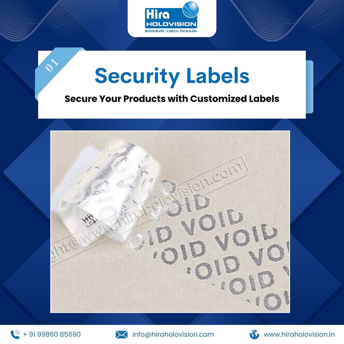 HHolovision's tweet image. Customized security labels protect, track, and authenticate with low-residue designs, dual-layer security, and barcode-enabled anti-counterfeiting protection.

Visit: hiraholovision.in/products/secur…

#HiraHolovision #SecurityLabels #TamperEvident #LowResidueLabels #DualLayerProtection
