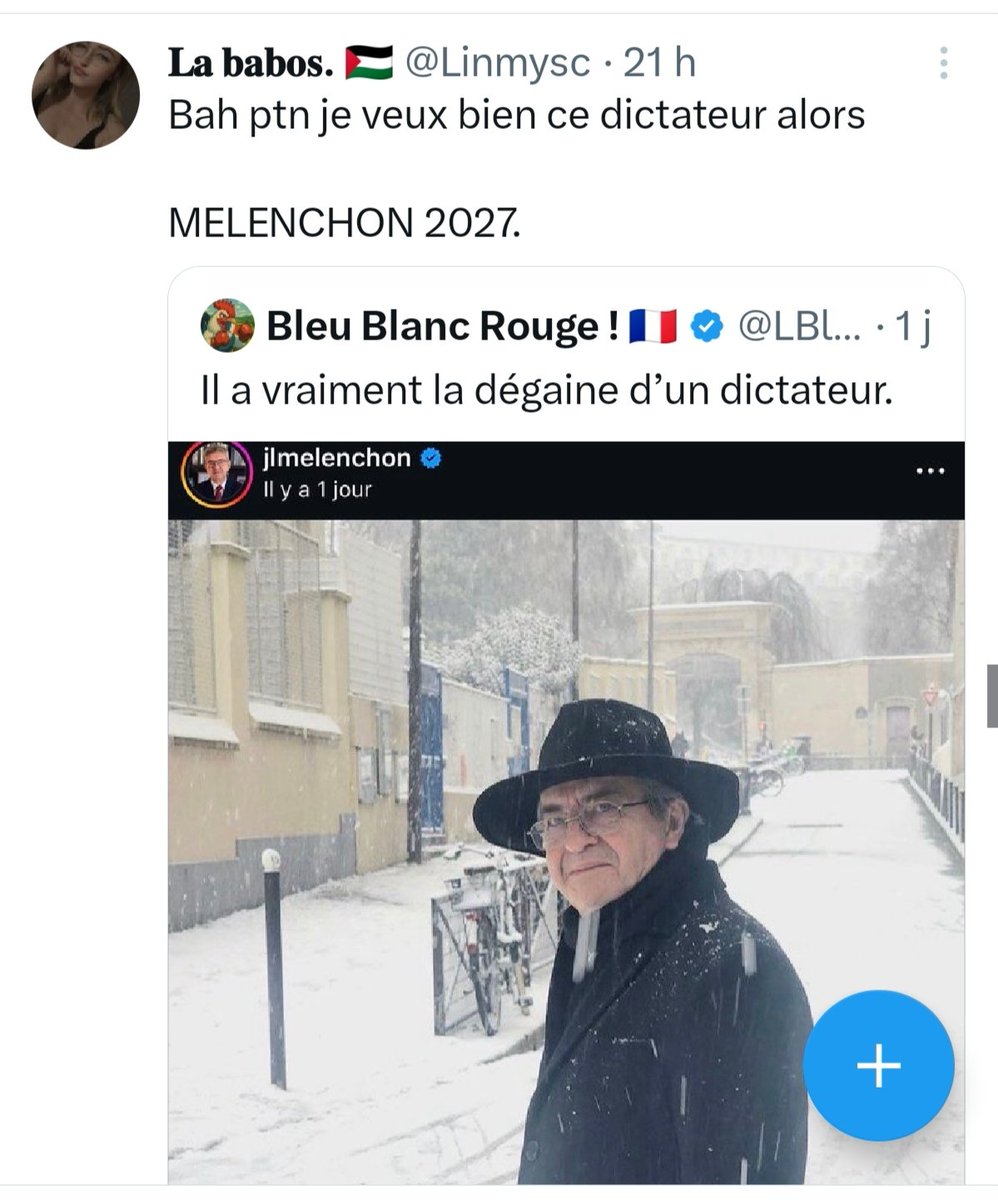 Il compte arriver au second tour ton <a href="/JLMelenchon/">Jean-Luc Mélenchon</a> 🤣