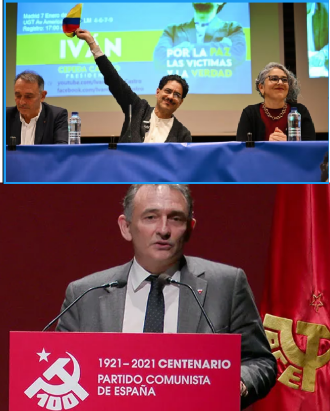 Fennix73's tweet image. En el evento de Iván Cepeda en España, en la mesa apareció el asesor de las FARC Enrique Santiago.

Enrique Santiago fue el que armó la JEP, que le dio absoluta impunidad a los criminales de lesa humanidad de las FARC.

Enrique Santiago, el abogado de las FARC, es presidente del…