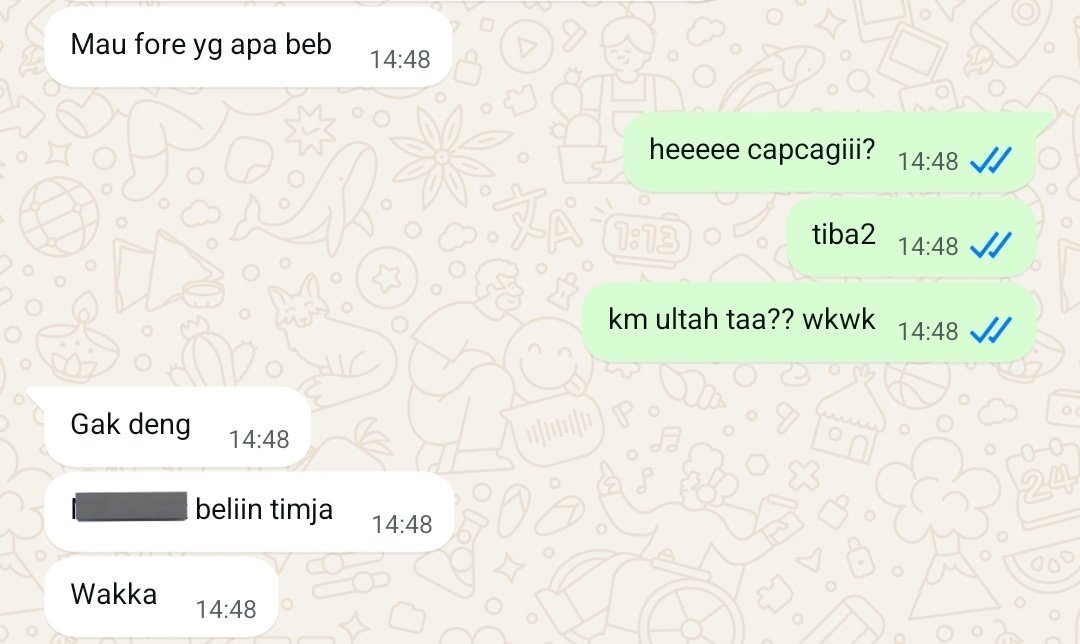 Dr siang pengen bet kopi calf tp ga sempet beli pun online saking gedabukannya :(

Tapi Allah Maha Baik tiba2 ditengah meeting yg huuhh haahh eh sore ditawarin fore sama tim kerja w, tiba2 terharu banget kek Allah bilang "tenang yang gaperlu effort, ini yang aku kasih gratis" :")