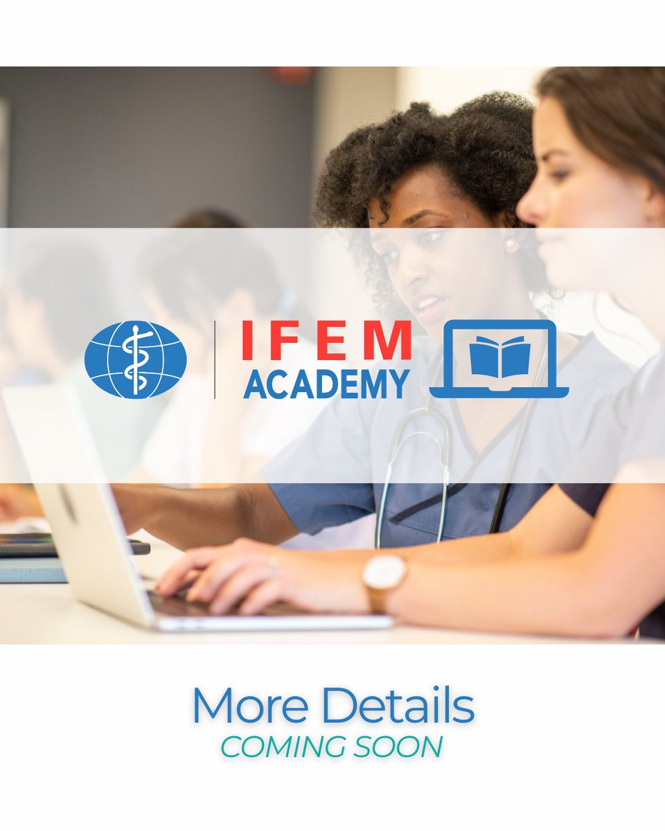 ifem_org's tweet image. A global approach to emergency medicine education.
Online. Accessible. Purpose-driven.

IFEM Academy - Stay tuned for more updates