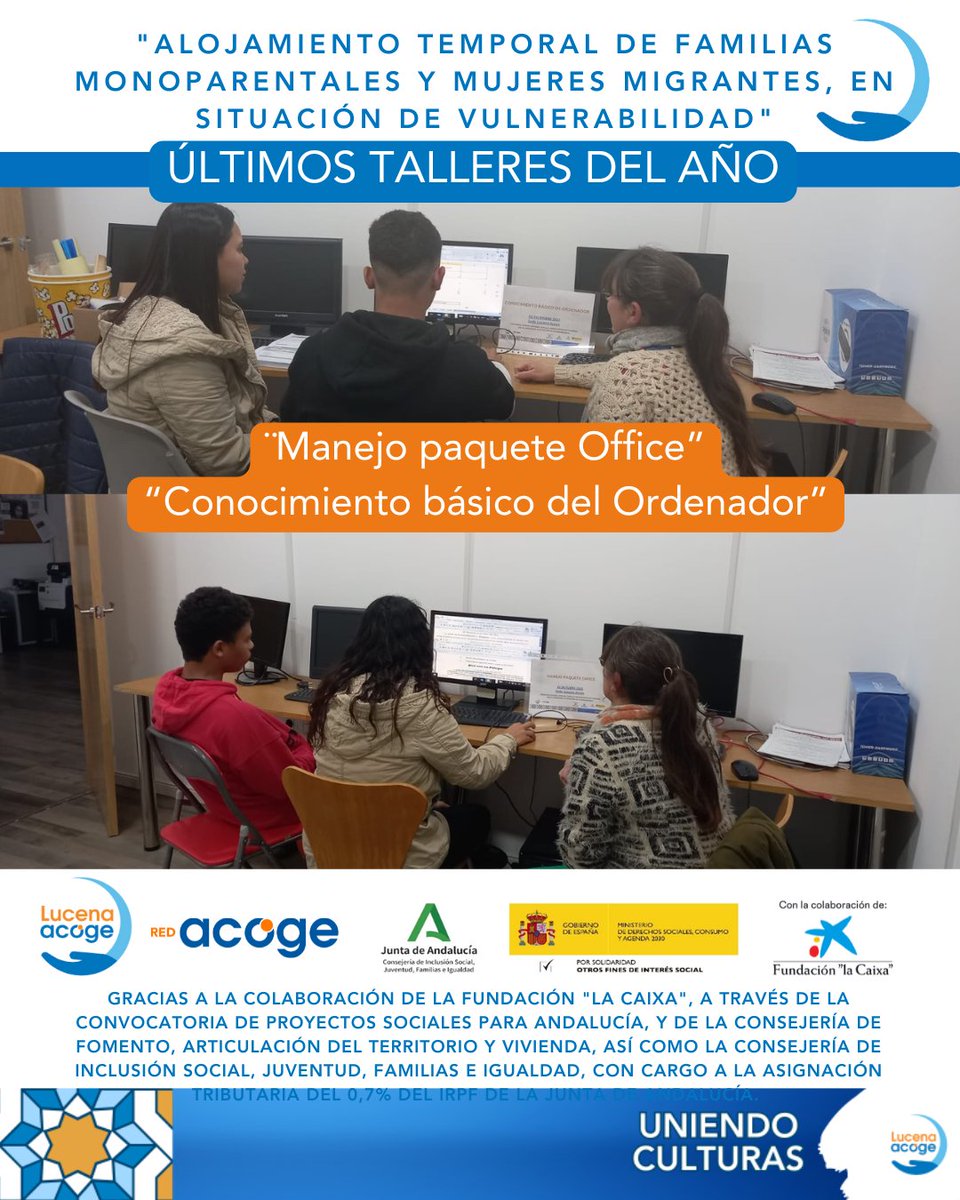 ¡Seguimos sumando experiencias para fortalecer la autonomía y la integración! 🌍📍

📲 Más info:
lucenaacoge.org
fundacionlacaixa.org

Más de 25 años impulsando los derechos y la inclusión de personas migrantes y refugiadas.

@redacoge
@fundlacaixa
@igualdadandalucia