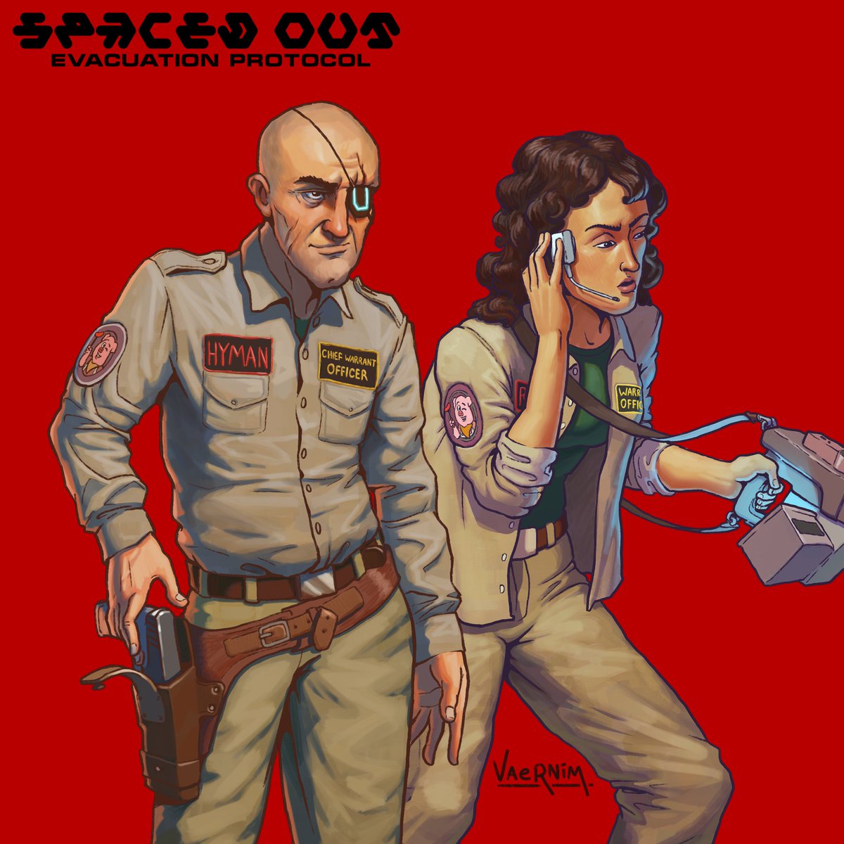 SpacedOutGame's tweet image. Making up the ship’s Security Branch is Chief Warrant Officer Lee Hyman and Warrant Officer Helena Ripper

One is pragmatic, level headed and useful; the other is a snide, sadistic and a downright villain. Can you guess which is which?

#characterart #kickstarter #retroscifi