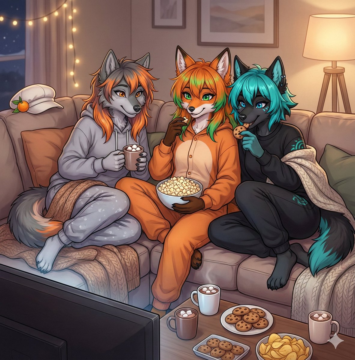 Movie night pt3 lexi and <a href="/Aqua_Fox_Ai/">AquaFoxAi©️</a> <a href="/RoseTheWolfAi/">RoseTheWolfAi</a>