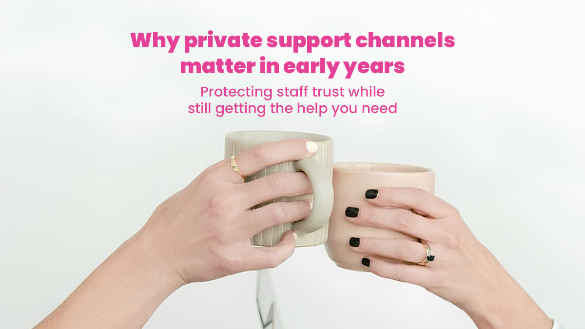 In early years settings, trust is everything. 
Your team needs to feel safe asking questions, raising concerns and getting help without worrying about who sees it ⭐️ 

Private support channels create that protection. 

#nurseryinabox #earlyyearscommunity #childcareteam