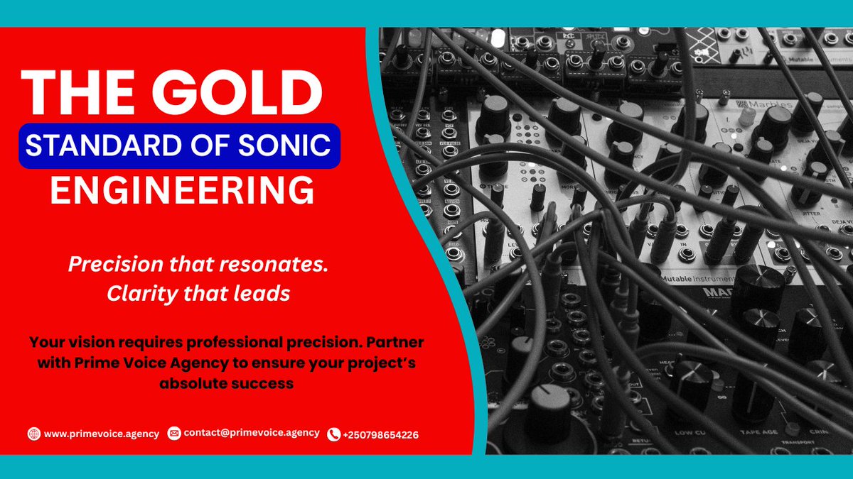pva_rwanda's tweet photo. Precision is our standard. We engineer sonic excellence through surgical mixing and cinematic mastering. Elevate your brand’s clarity in 2026. DM us now to schedule your professional consultation.
#AudioEngineering #CorporateBranding #MediaProduction #SonicExcellence https://t.co/rq4G5ggRpS