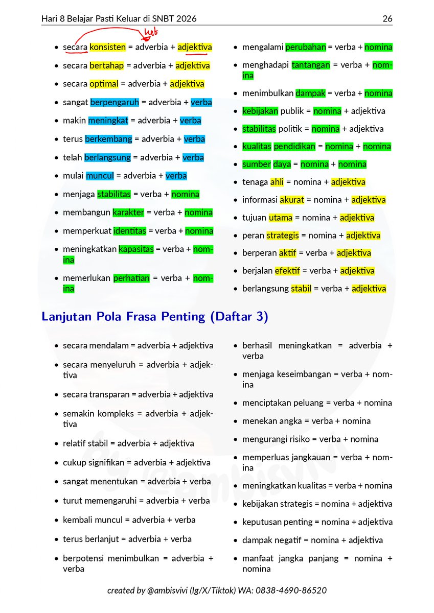 ambisvivi's tweet image. ⏰ Kupas Tuntas SNBT 2026 - bahas materi dan soal asli/fr SNBT 2023-2025

📚Subtes PPU
📍Materi: Pola Kata Sama