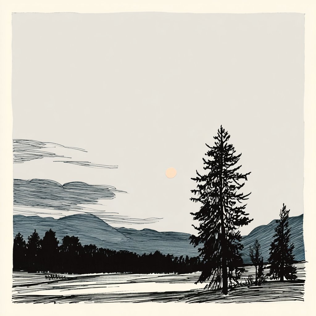 ink landscape sample