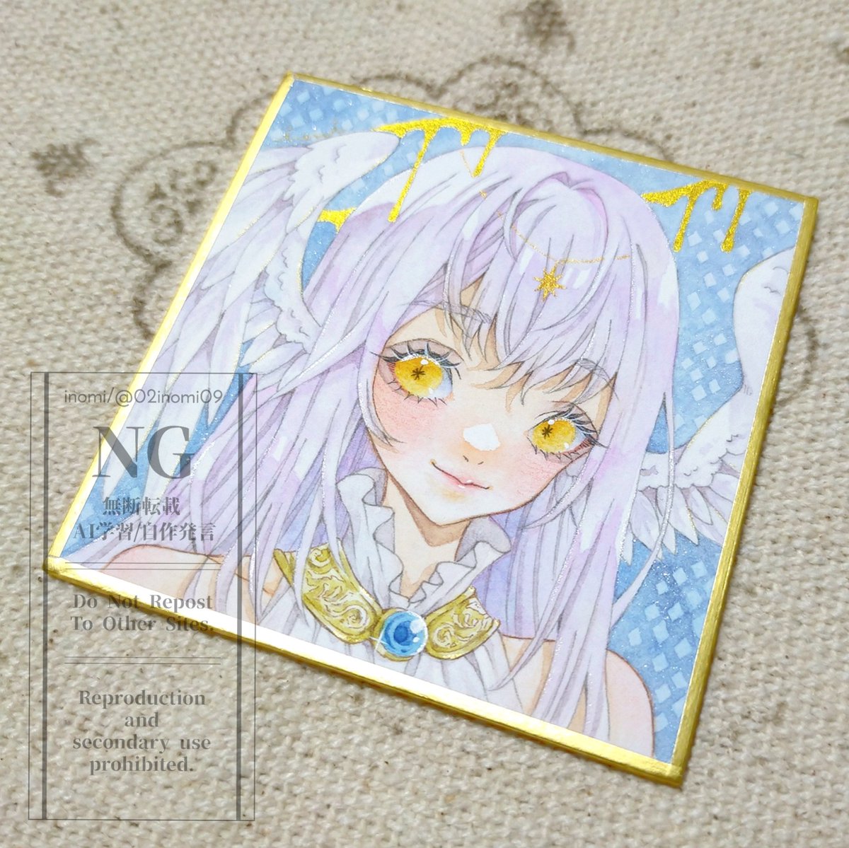 羽耳天使ちゃん豆色紙🪽 #アナログイラスト