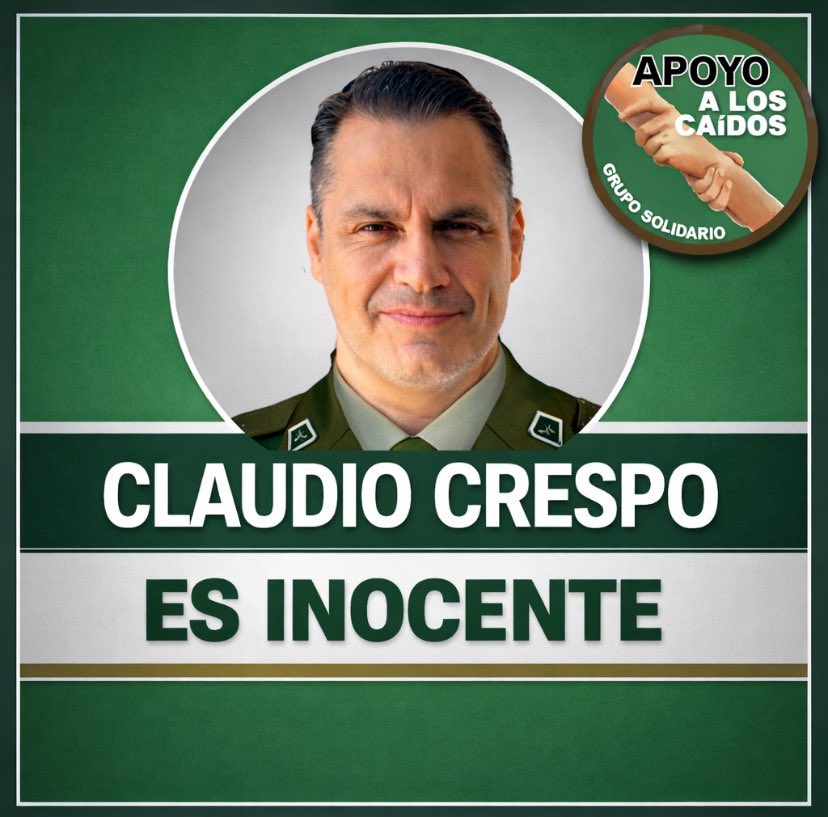 Todos con <a href="/ClaudioCrespoG/">CLAUDIO CRESPO</a> 
Importante!!
El veredicto será entregado el martes 13 de enero!
Acompañemos ese día a
#CrespoEsInocente 
🇨🇱 Viva Chile 🇨🇱
Favor RT