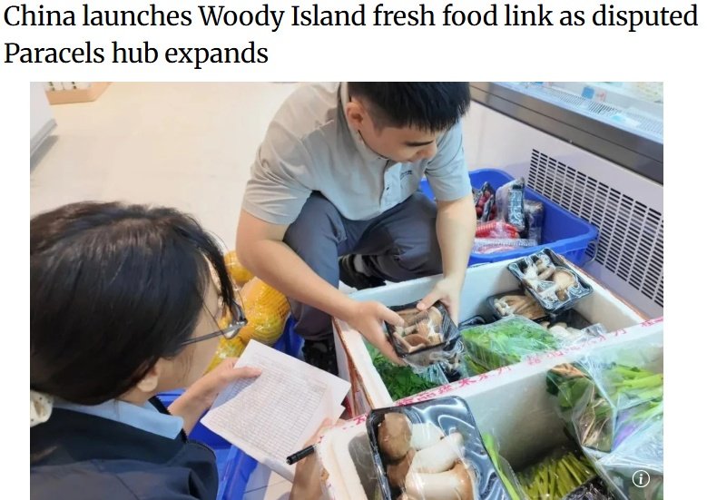 China’s latest move to deliver fresh food to Woody Island may seem like a mundane public service, but it’s part of a broader pattern of militarization&amp; civilianization of disputed territories in South China Sea <a href="/rs015dbph/">Renato Ragus, Jr.</a> <a href="/defend_north/">Patriot PH</a> <a href="/DefensePitz/">Pitz Defense Analysis</a> <a href="/XPhongNguyen/">Phong Nguyễn</a> <a href="/SouthChinaSeas1/">South China Seas</a>